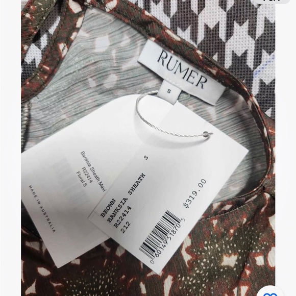 RUMER Banksia Sheath Maxi Dress In Bankisa Floral Size S. B28 - Picture 7 of 7